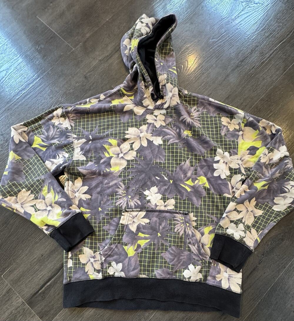 Nike SB Paradise Printed Floral Men's Fleece Hoodie Multi-Color DD0370 010 Small